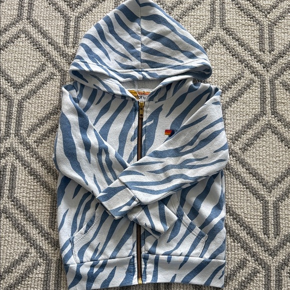 Aviator Nation Kids Blue Tiger Hoodie- Size 2 - Picture 6 of 8